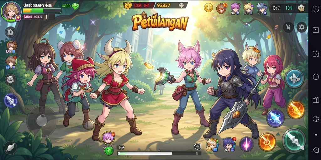 Tampilan menarik dari gameplay Anime yang seru.