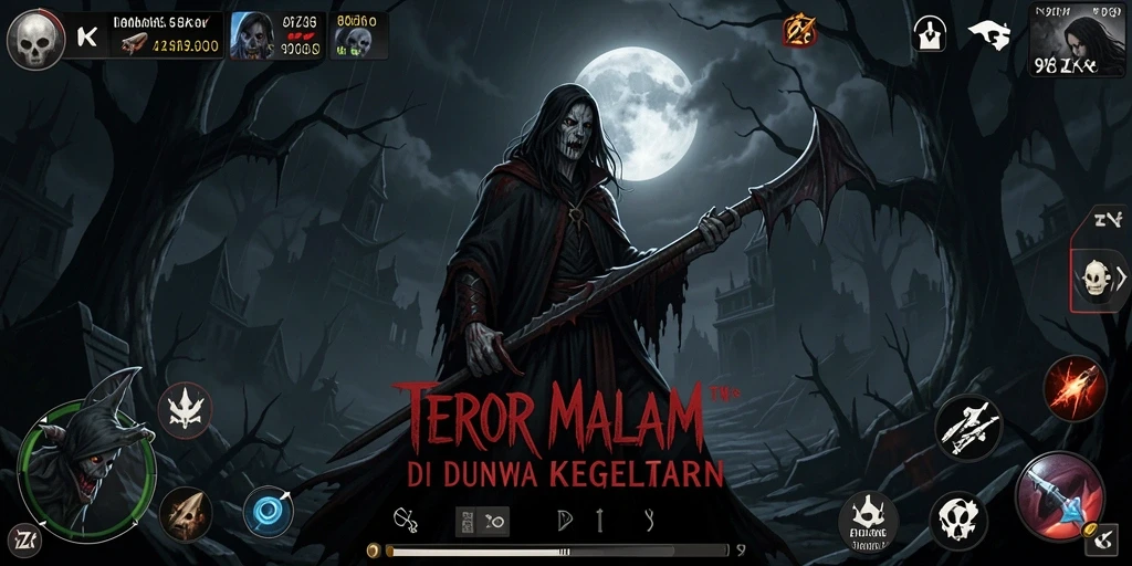 Tampilan gameplay 9ZK yang menakutkan dan menegangkan.