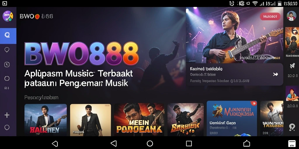 Screenshot gameplay BWO888 yang menunjukkan pengalaman musik interaktif.