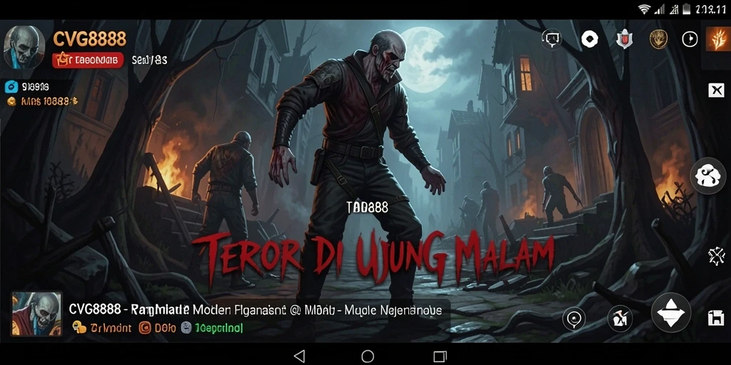 Screenshot gameplay menegangkan dari CVG8888 yang menampilkan suasana Horror yang menyeramkan.