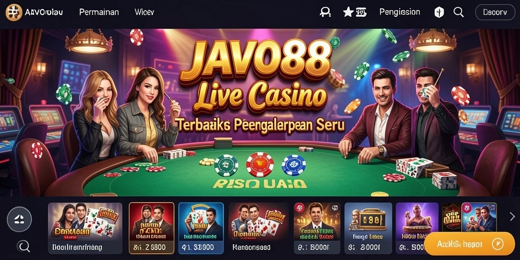 Screenshot dari gameplay Live Casino JAVO88 yang menegangkan