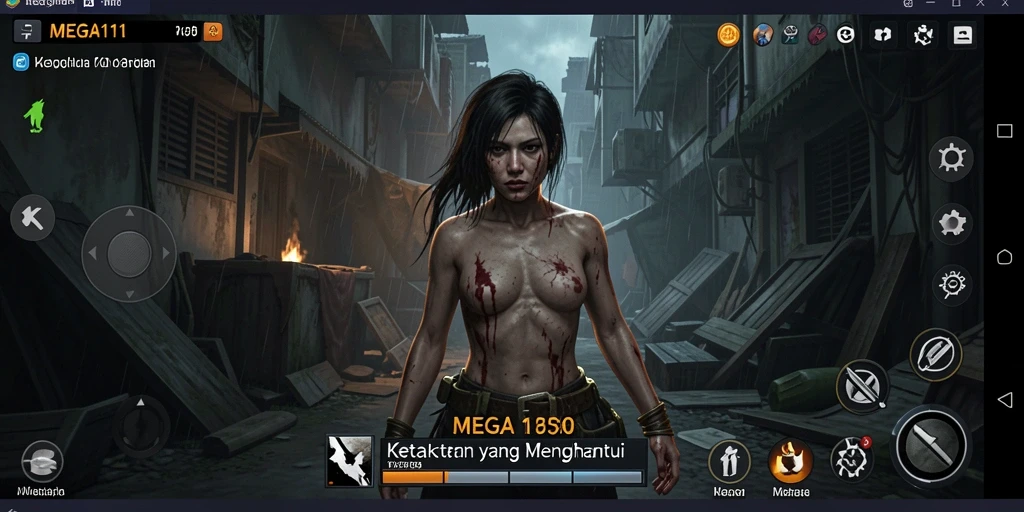 Screenshot menampilkan gameplay seram dari MEGA111.