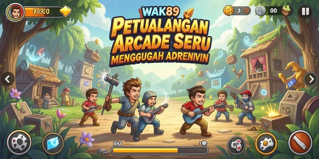 Screenshot WAK89 menunjukkan karakter beraksi dalam tantangan arcade seru.