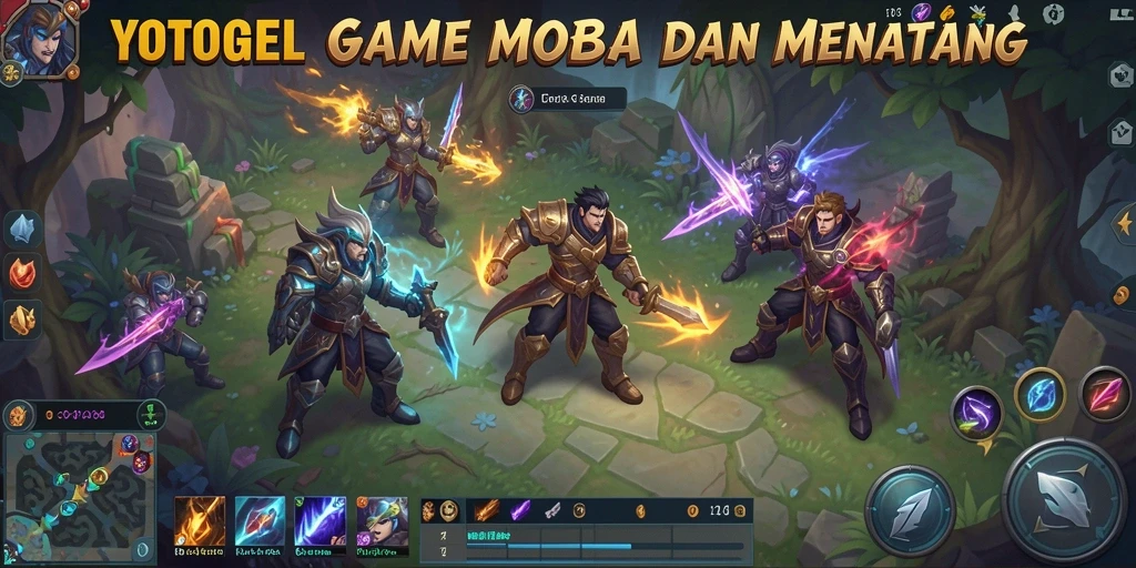 Screenshot gameplay YOTOGEL menunjukkan aksi pertempuran penuh strategi.